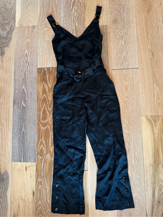 10 Crosby Derek Lam Pants - Derek Lam 10 Crosby Belted Linen Viscose Jumpsuit Black Size 00 Soft Luxe